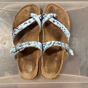 Birkenstock Papillio Light Blue Floral Sandals